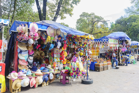 Mexico City, FEB 16: Many vendors near National Museum of Anthropology on FEB 16, 2017 at Mexico City on FEB 16, 2017 at Mexico Cityのeditorial素材