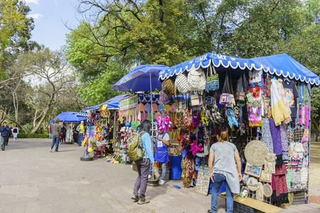 Mexico City, FEB 16: Many vendors near National Museum of Anthropology on FEB 16, 2017 at Mexico City on FEB 16, 2017 at Mexico Cityのeditorial素材