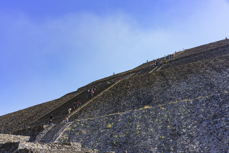 The famous and historical Pyramid of the Sun in Teotihuacan, Mexicoのeditorial素材