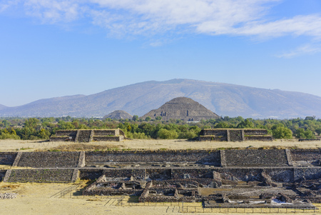 The famous and historical Pyramid of the Sun in Teotihuacan, Mexicoのeditorial素材