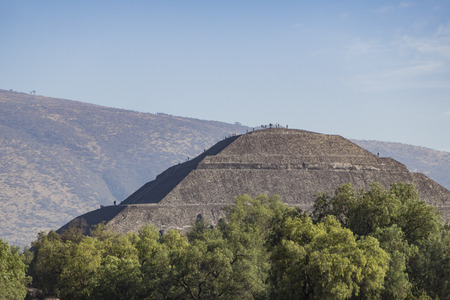 The famous and historical Pyramid of the Sun in Teotihuacan, Mexicoのeditorial素材