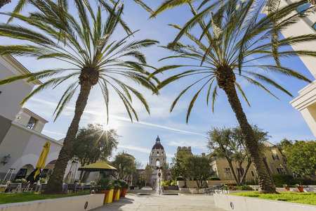 The beautiful afternoon scene of Pasadena City Hall, Los Angeles, Californiaのeditorial素材