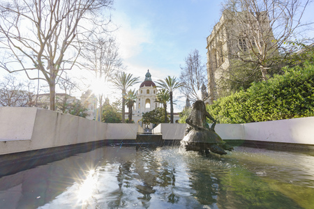 The beautiful afternoon scene of Pasadena City Hall, Los Angeles, Californiaのeditorial素材