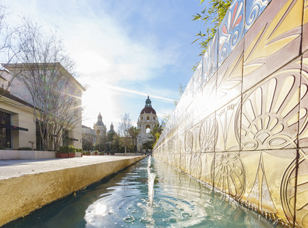 The beautiful afternoon scene of Pasadena City Hall, Los Angeles, Californiaのeditorial素材
