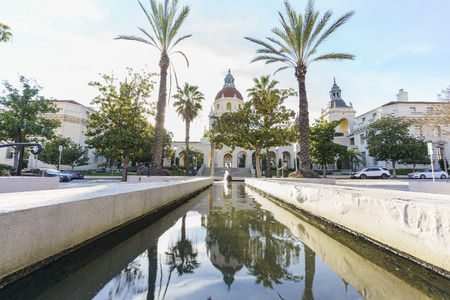 The beautiful afternoon scene of Pasadena City Hall, Los Angeles, Californiaのeditorial素材