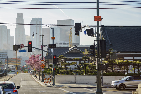 Los Angeles, MAR 24: The historical Nishi Hongwanji Buddhist Temple on MAR 24, 2017 at Los Angeles, Californiaのeditorial素材