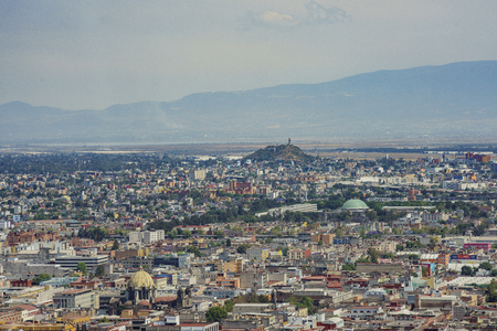 Aerial view of Mexico cityscape from Mirador Torre Latinoのeditorial素材