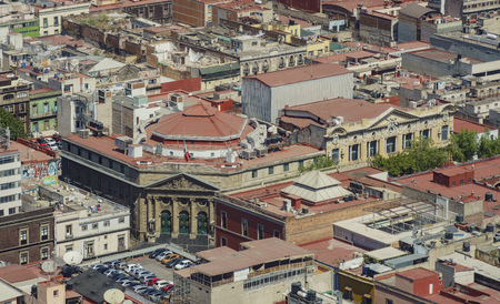 Aerial view of Mexico cityscape from Mirador Torre Latinoのeditorial素材