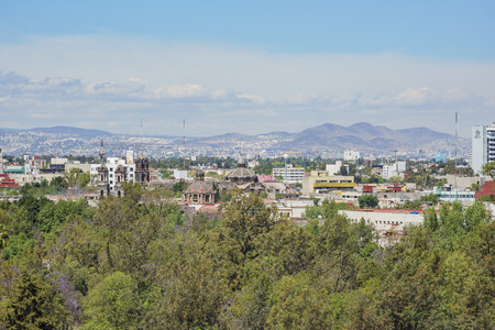 Aerial view of Mexico cityscape from Palace of Fine Artのeditorial素材