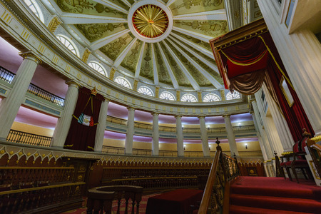 Mexico City, FEB 17: Interior view of the historical National Palace on FEB 17, 2017 at Mexico Cityのeditorial素材