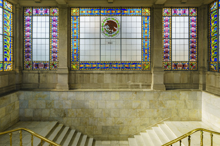 Mexico City, FEB 17: Interior view of the historical castle - Chapultepec Castle on FEB 17, 2017 at Mexico Cityのeditorial素材
