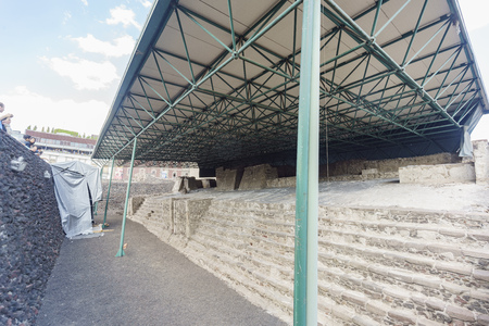 Mexico City, FEB 19: The historical and beautiful Templo Mayor Museum on FEB 19, 2017 at Mexico Cityのeditorial素材