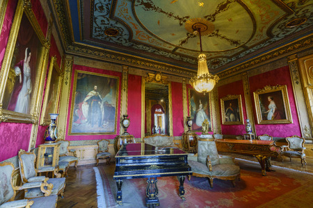 Mexico City, FEB 17: Interior view of the historical castle - Chapultepec Castle on FEB 17, 2017 at Mexico Cityのeditorial素材