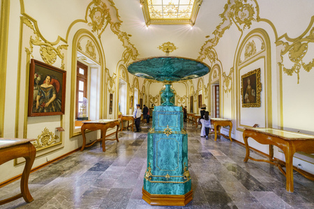 Mexico City, FEB 17: Interior view of the historical castle - Chapultepec Castle on FEB 17, 2017 at Mexico Cityのeditorial素材