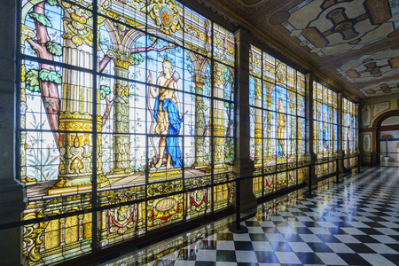 Mexico City, FEB 17: Interior view of the historical castle - Chapultepec Castle on FEB 17, 2017 at Mexico Cityのeditorial素材
