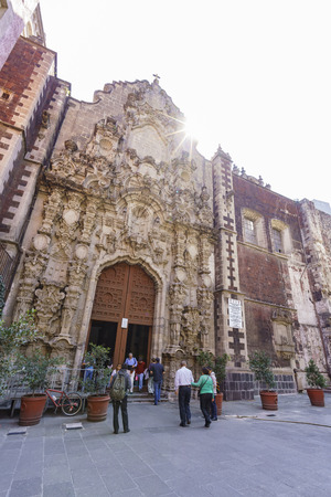 Mexico City, FEB 19: The historical and beautiful San Felipe de Jesus Satelite on FEB 19, 2017 at Mexico Cityのeditorial素材