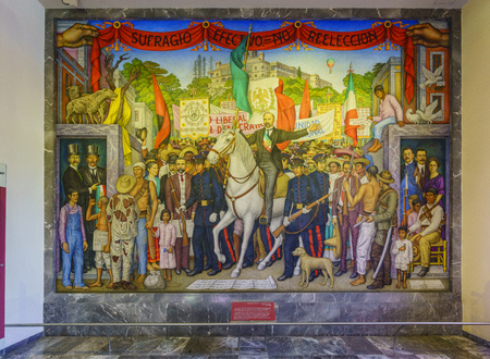 Mexico City, FEB 17: Interior view of the historical castle - Chapultepec Castle on FEB 17, 2017 at Mexico Cityのeditorial素材