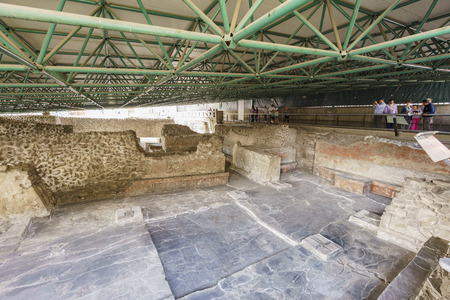 Mexico City, FEB 19: The historical and beautiful Templo Mayor Museum on FEB 19, 2017 at Mexico Cityのeditorial素材