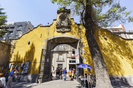 Mexico City, FEB 19: The historical and beautiful San Felipe de Jesus Satelite on FEB 19, 2017 at Mexico Cityのeditorial素材