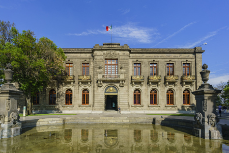 Mexico City, FEB 17: The historical castle - Chapultepec Castle on FEB 17, 2017 at Mexico Cityのeditorial素材