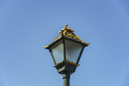Antique lamp at China Town of Los Angelesの写真素材