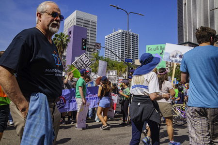 Los Angeles, APR 22: Special event - March for Science LA on APR 22, 2017 at Los Angeles, Californiaのeditorial素材