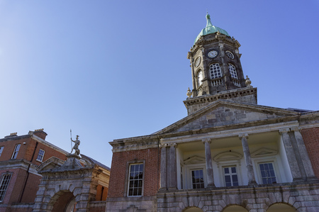 The historical Dublin Castle at Dame Street, Dublin, Irelandのeditorial素材