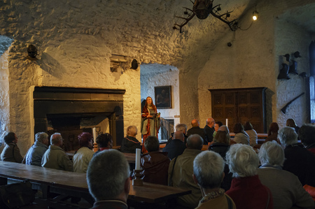 Clare, MAY 7: Interior view of the historical Bunratty Castle & Folk Park on MAY 7, 2017 at County Clare, Irelandのeditorial素材