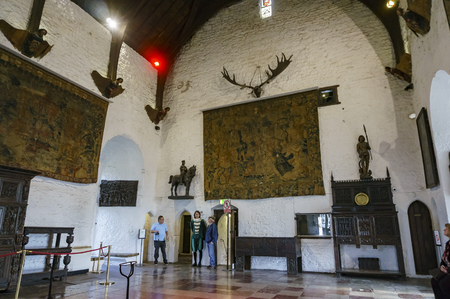 Clare, MAY 7: Interior view of the historical Bunratty Castle & Folk Park on MAY 7, 2017 at County Clare, Irelandのeditorial素材