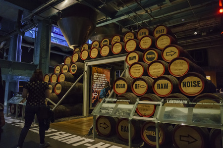Dublin, MAY 7: Interior view of the famous Guinness Storehouse on MAY 7, 2017 at Dublin, Irelandのeditorial素材