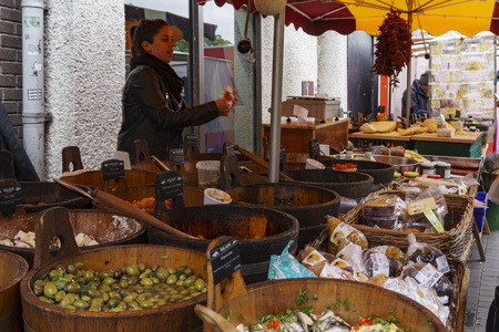 Galway, MAY 6: Market near The Augustinian Church on MAY 6, 2017 at Galway, Irelandのeditorial素材