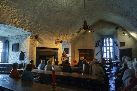 Clare, MAY 7: Interior view of the historical Bunratty Castle & Folk Park on MAY 7, 2017 at County Clare, Irelandのeditorial素材