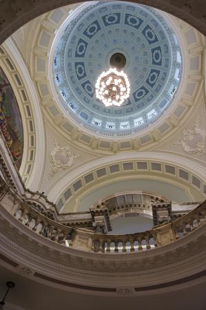 Belfast, MAY 9: Interior view of the famous Belfast City Hall on MAY 9, 2017 at Northern Irelandのeditorial素材
