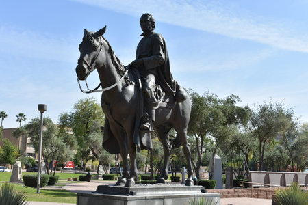 Statue at the Arizona State Capitol in Phoenixのeditorial素材
