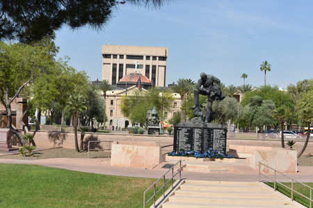 Arizona, APR 10: Beautiful scene near Arizona State Capital on APR 10, 2017 at Phoenix, Arizonaのeditorial素材