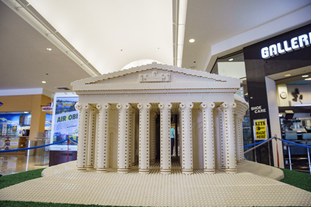Glendale Galleria, MAY 28: The Lego Americana roadshow (Jefferson Memorial) on MAY 28, 2017 at Glendale Galleria, Los Angeles, California, U.S.A.のeditorial素材