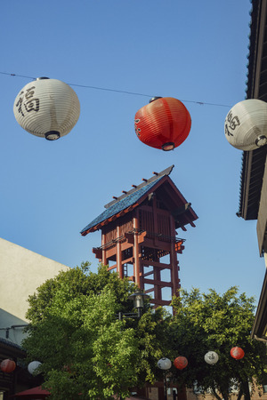 Los Angeles, APR 11, 2017: Little Tokyo in Downtown. National Historic Landmark District on APR 11, 2017 at Los Angeles, Californiaのeditorial素材