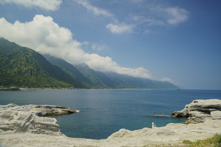Afternoon view of the  Shihtiping area of Hualien, Taiwanの写真素材