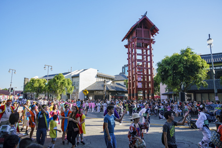 Los Angeles, AUG 27: Superb Nisei Week Festival closing ceremony on AUG 27, 2017 at Little Tokyo, Los Angeles, California, U.S.A.のeditorial素材