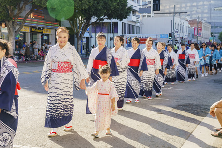 Los Angeles, AUG 27: Superb Nisei Week Festival closing ceremony on AUG 27, 2017 at Little Tokyo, Los Angeles, California, U.S.A.のeditorial素材