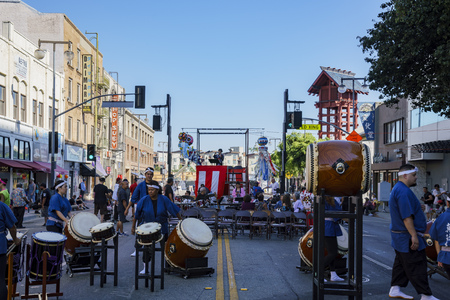 Los Angeles, AUG 27: Superb Nisei Week Festival closing ceremony on AUG 27, 2017 at Little Tokyo, Los Angeles, California, U.S.A.のeditorial素材