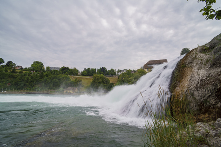 The biggest waterfall - Rhine Falls at Europe, Zurich, Switzerlandの写真素材