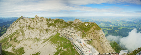 landscape over Mount Pilatus, Lucerne, Switzerlandのeditorial素材