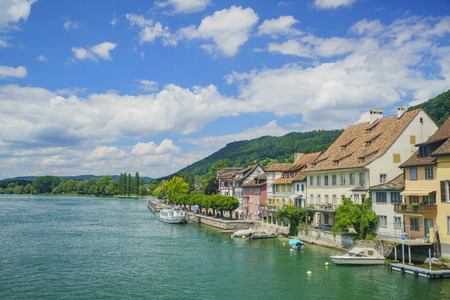 The beautiful Stein am Rhein is a historic town and a municipality in the canton of Schaffhausen in Switzerlandのeditorial素材