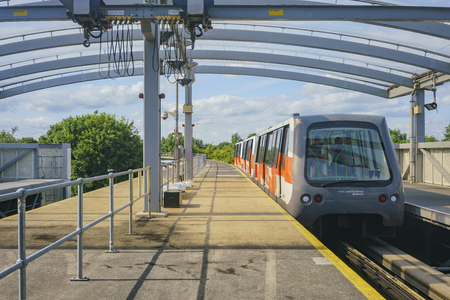 Gatwick, JUL 14: The metro of Gatwick airport on JUL 14, 2017 at Gatwick, United Kingdomのeditorial素材