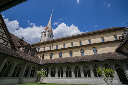 Schaffhausen, JUL 15: Interior view of the Former Minster St. Georg. The beautiful Stein am Rhein is a historic town and a municipality in the canton of Schaffhausenon JUL 15, 2017 at Switzerlandのeditorial素材