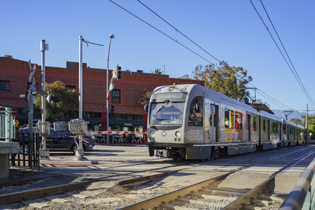 Los Angeles , JUN 24: South Pasadena metro station on JUN 24, 2015 at Los Angeles, Californiaのeditorial素材