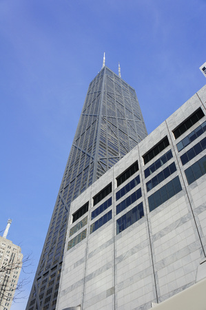 The tall skyscaper - John Hancock Center at Chicago, Illinois, United Statesのeditorial素材