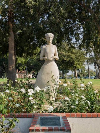 Florence Nightingale statue at Lincoln Park, Los Angeles, California, United Statesのeditorial素材