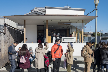 Arashiyama, NOV 24: The famous Arabica coffee on NOV 24, 2017 at Arashiyama, Kyoto, Japanのeditorial素材